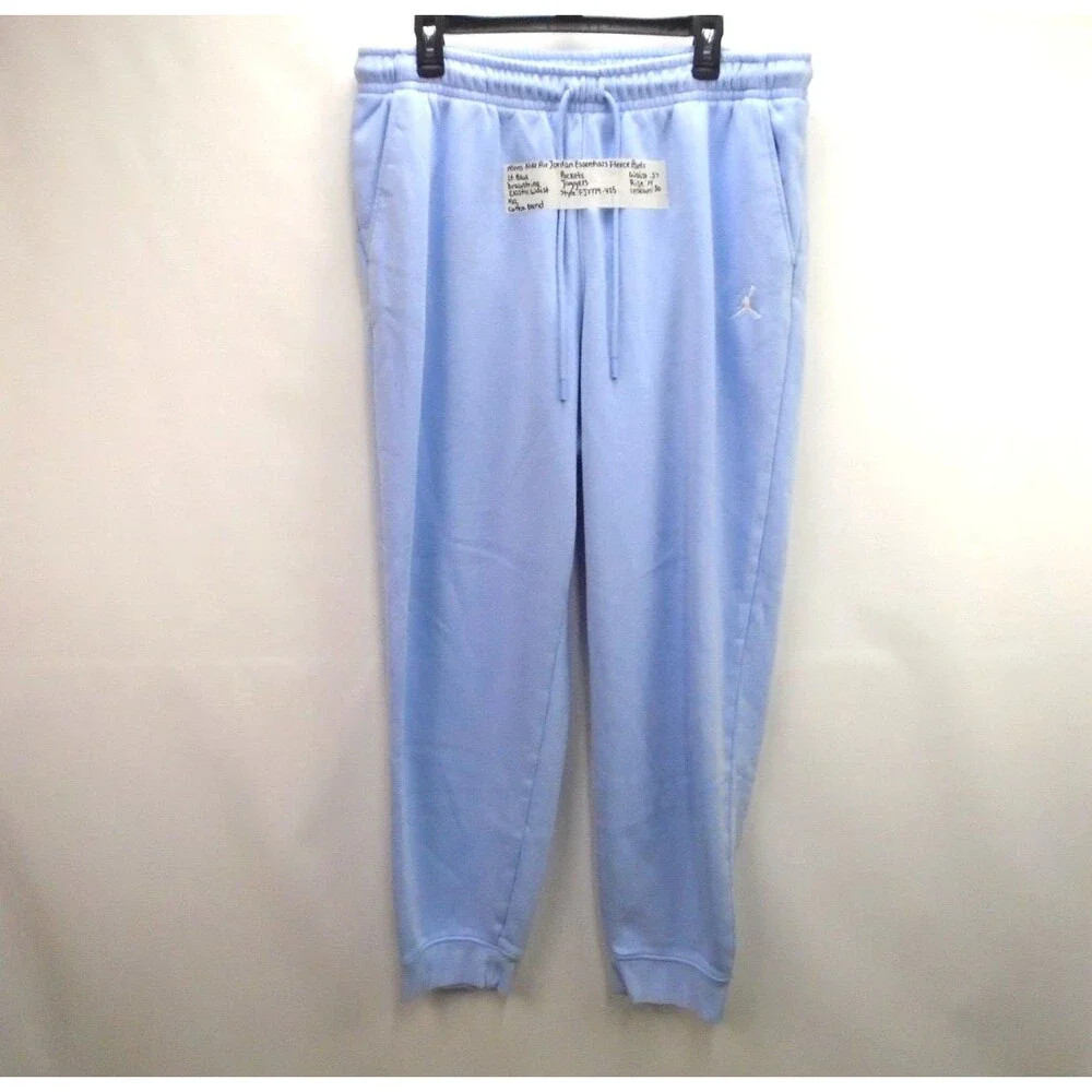 Mens Air Jordan Essentials Fleece 2 Piece Set XXL Lite Blue Pullover & Sweats